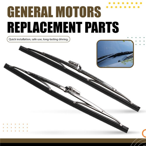 2Pcs 12inch Car Front Windshield Wipers Polished Front Windshield Wiper Blades Car Universal Replacement Parts