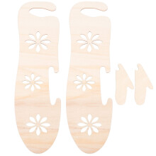 4Pcs Beige Wood Gloves Blockers for Knitting Handmade Gloves Display