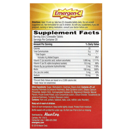 Emergen-C, Vitamiini C Solut, Orange Blast, 40 Solut 1