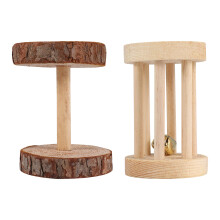 3Sets Assorted Color Wooden Pet Hamster Chew Toys Rolling Plaything