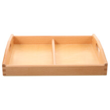 5Pcs Natural Wood Trays for Kids Storage Serving Home Use with Handles