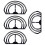 8Pièces Shaper Bord Casquette Portable Noir Usage Facile 1
