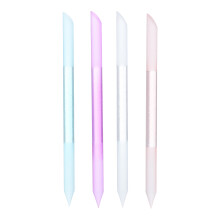 4Pcs Durable Glass Nail Files Double-Sided Manicure Sticks Multi Color
