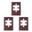 3Pièces Porte-Image Puzzle Marron Pour Affichage Sans Mains Durable 4