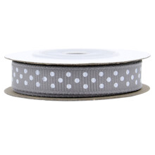 5Rouleaux Ruban Gris À Pois 1Cm Pour Cadeaux Fête