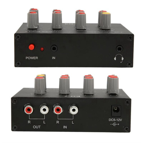 DC5-12V 7 Band Sound Equalizer High Medium Bass Adjustment Digital Equalizer Audio Adjustable Preamplifier for Earbuds 2