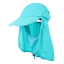 5Pcs Blue Portable Large Sun Hat Neck Protective Hat for Camping