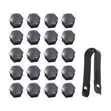 63Pcs ABS Grey Wheel Bolts Nuts Covers Easy Protectors