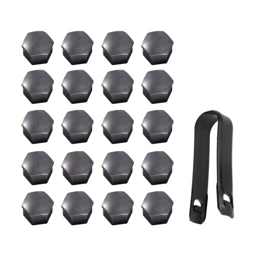 63Pcs ABS Grey Wheel Bolts Nuts Covers Easy Protectors