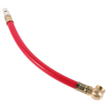 Easy-Use Red Motorcycle Tire Inflator Hose with Rubber Tubing