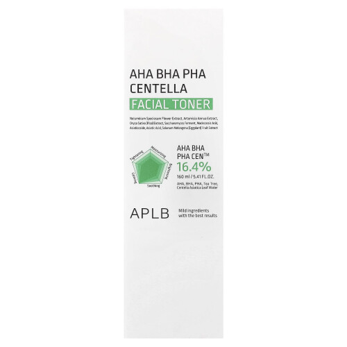 APLB, AHA BHA PHA Centella Gesichtstoner, 5.41 fl oz (160 ml) 1