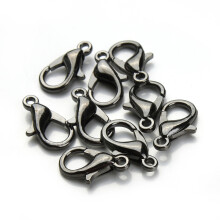 2Pcs Silver Jewelry Making Chain with Lobster Clasps and Closed Rings
