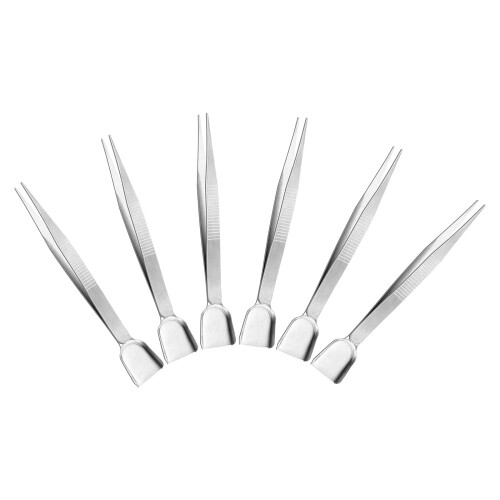 30Pcs Silver Precision Craft Tweezers for Beading and Model Making