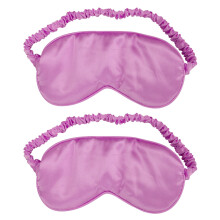 6Pcs Silk Sleeping Eye Mask Purple Adjustable Fit for Men and Women