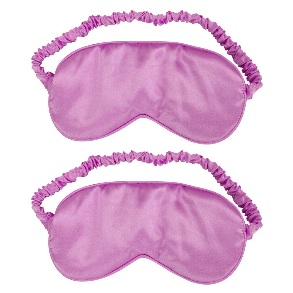 Ohphcall Purple 6Pcs Silk Sleeping Eye Mask Adjustable Fit For Men And Women