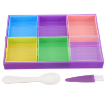 3Sets Multi Color Plastic Bead and Diamond Sorting Trays for Kids