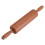 2Pcs Brown Plastic Dough Rolling Pins for Home Baking Use 1