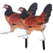 10Pcs Decorative Acrylic Chicken Stakes Garden Outdoor Yard Sign