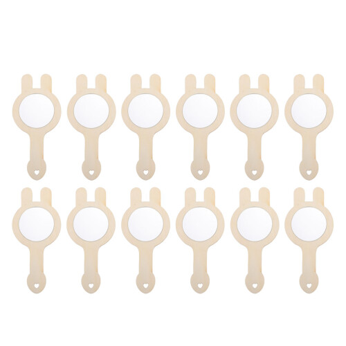36St Onvoltooide Mini Spiegels Beige Hand Spiegel Knutselset