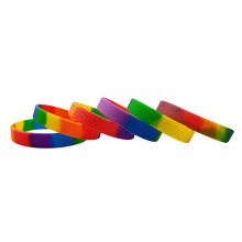 20Pcs Rainbow Silicone Bracelets Durable Party Favor Bands