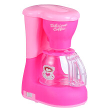 Plastic Mini Coffee Maker Toy Pink for Kids Cooking Play