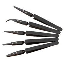 10Pcs Durable Black Anti-Static Ceramic Precision Tweezers for Coils