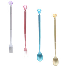 8Pcs Stylish Diamond Tableware Gel Pens for Office and School Use