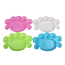 24St Kleurige Plastic Footprint Paletten Voor Acryl Waterverf Gebruik