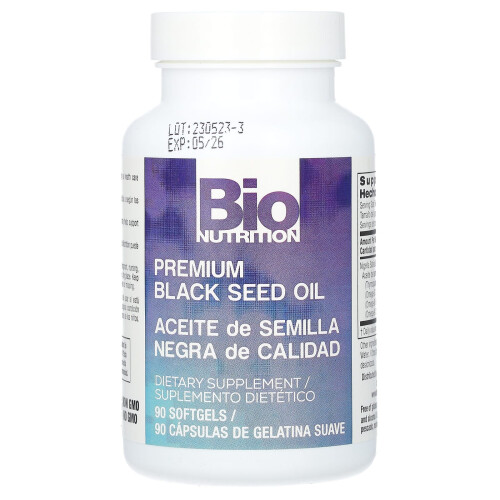 Bio Nutrition, Premium Černý Semínko Olej, 90 Softgels 2