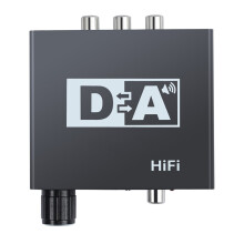 3St Digitale Coaxiale Analoge Audio Adapter Optical Fiber Zwart