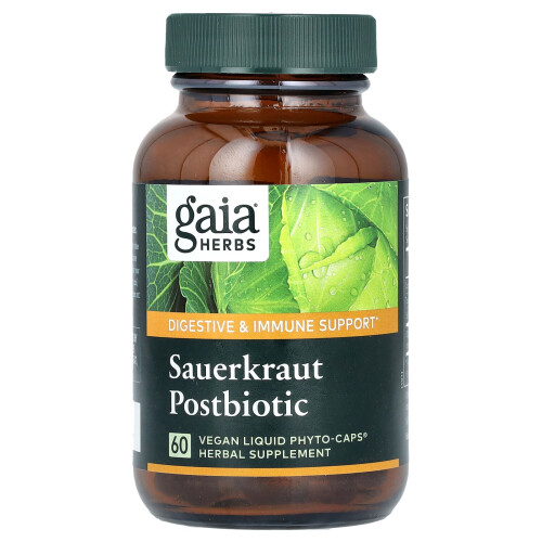 Gaia Herbs, Σαουερκάουτ Πόστβιωτικός, 60 Βηγανικά Λυκούλες Φυτο-Κάψουλες 2