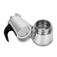 1St Zilveren Moka Pot Koffiezetter Rvs Voor Thuis En Kantoor