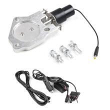 2.5in/63mm Electric Exhaust Cutout Valve Control Motor Cut Out Kit with Manual Universal Electric Exhaust Cut Out