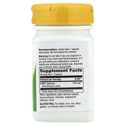 Nature's Way, GABA, 250 mg, 60 Vegan Capsuler 1