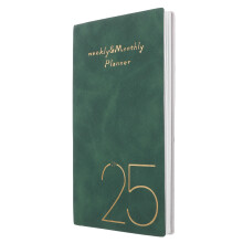 4St PU Leren Planner Donkergroen 2025 Kalender Notitieboek Voor Thuis
