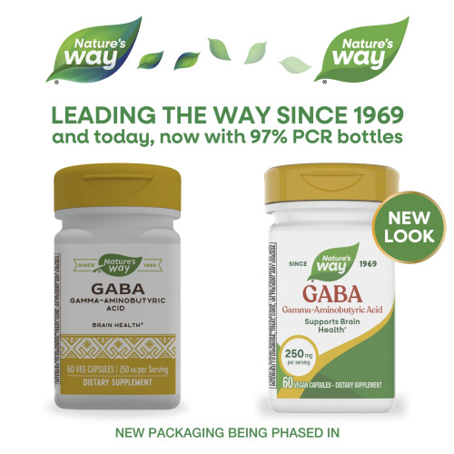 Nature's Way, GABA, 250 mg, 60 Vegan Capsuler 2