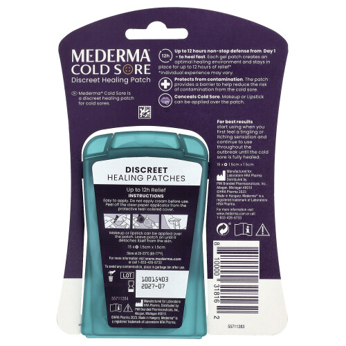 Mederma, Kall Sår, Diskret Hälso Patch, 15 Plåster 2