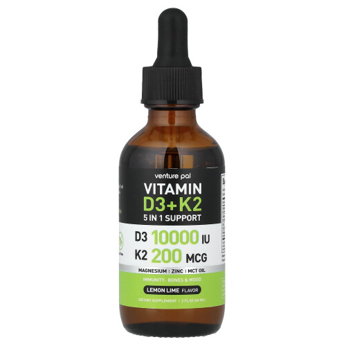 Venture Pal, Vitamin D3 + K2, Limette, 2 fl oz (60 ml) 2