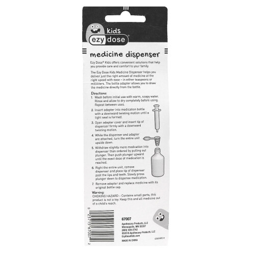 Ezy Dose, Børn, Medicin Dispenser, 2 Stykker 1