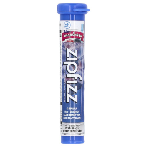 Zipfizz, Ενεργειακή Ποτίσμα Μίξη, Μπλεberry Raspberry, 20 Τυμπάνια, 0.39 oz (11 g) Κάθε 2