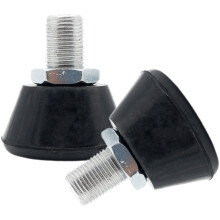 2Paren Professionele Zwarte Roller Skate Toe Stops Met Rvs Blokken