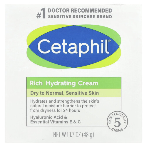 Cetaphil Cetaphil, Rig Hydrerende Creme, 1.7 oz (48 g) 1