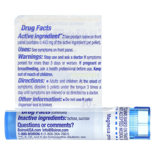 Boiron, Magnesia Phosphorica, 30C, Ongeveer 80 Pellets 1