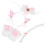 5Sets Kattenaccessoires Wit Met Oorband, Strik En 1