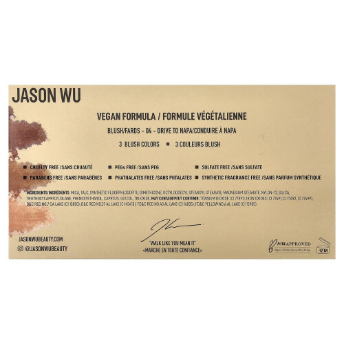 Jason Wu, Triângulo de Rubor, 04 Dirija para Napa, 0,5 oz (14,4 g) 2