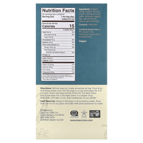Teeccino, Global Healing, Candida Balans, 120 Capsules 1
