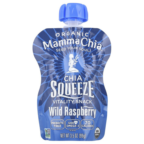 Mamma Chia, Οργανική Σιζέζ, Ζωητική Σνακ, Wild Raspberry, 8 Σιζέζ, 3,5 oz (99 g) Κάθε 2