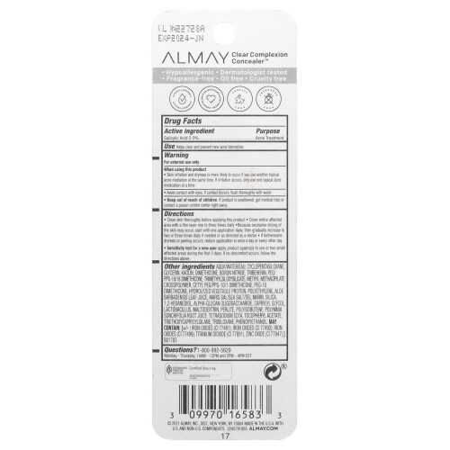 Almay, Clear Complexion Concealer, 200 Licht Medium , 0.3 fl oz (9 ml) 2