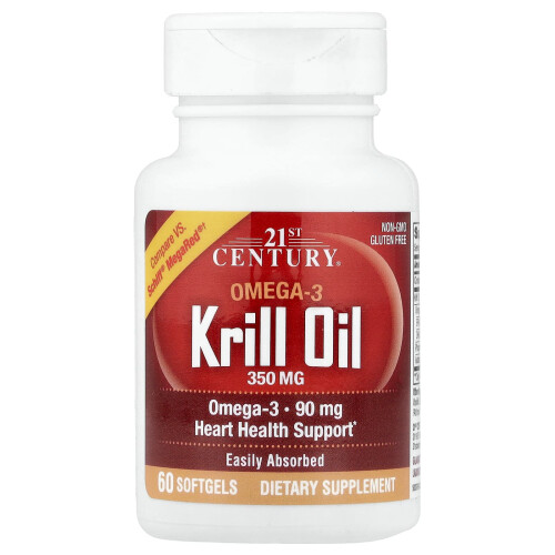 21st Century, Óleo de Krill, 350 mg, 60 Softgels 2