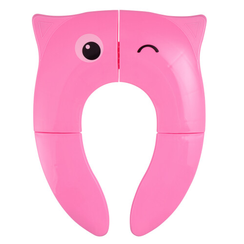 3Pièces Wc Pliable Rose En PP, Confortable Facile À Nettoyer